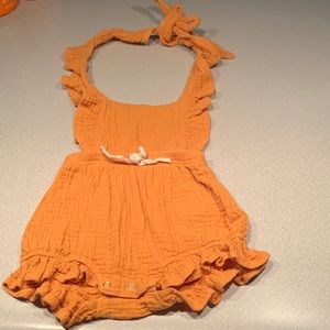 Cute Bib Baby Ruffle Halter Overall Shorts